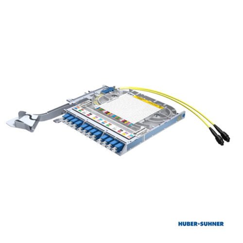 85086075 - HUBER+SUHNER Right Handed Transition Tray 12x LC-Duplex to 2x MTP Base-12P UPC OS2