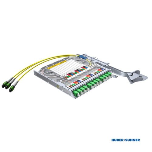 85088657 - HUBER+SUHNER Transition Tray 12x LC-Duplex to 3x MTP Base-8NP APC OS2