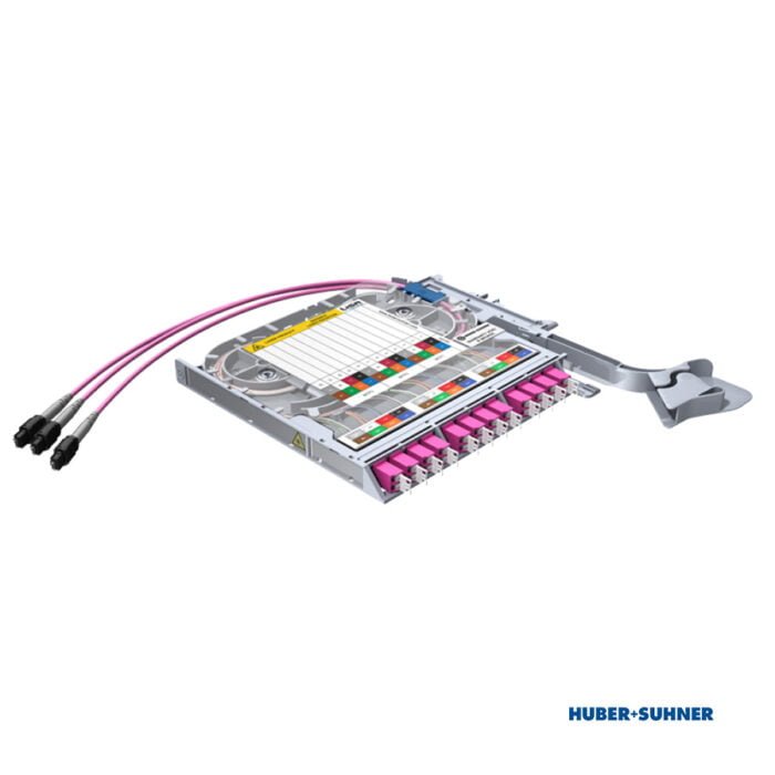 85088659 - HUBER+SUHNER Transition Tray 12x LC-Duplex to 3x MTP Base-8NP PC OM4