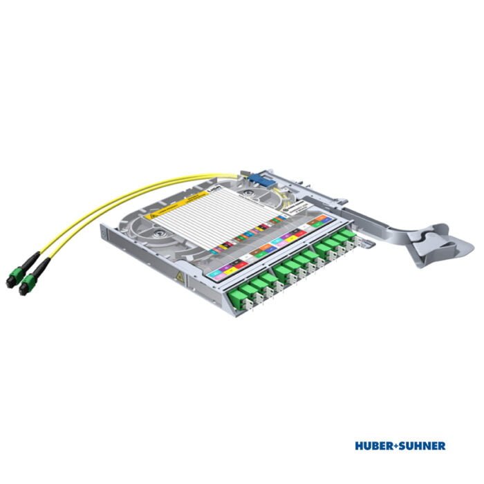 85088660 - HUBER+SUHNER Transition Tray 12x LC-Duplex to 2x MTP Base-12P APC OS2