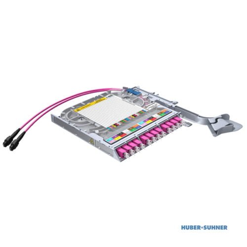 85088662 - HUBER+SUHNER Transition Tray 12x LC-Duplex to 2x MTP Base-12P PC OM4