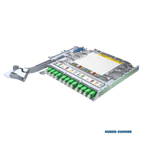 85111137 - HUBER+SUHNER Right Handed Splice Tray 12x LC-D OS2 APC TIA
