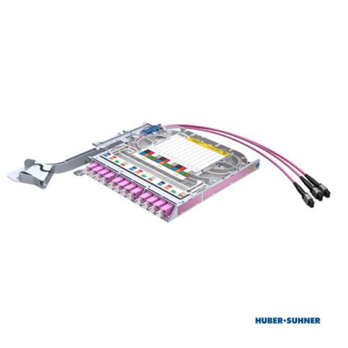 85111139 - HUBER+SUHNER Right Handed Transition Tray 12x LC-D to 3x MTP Base-8NP PC OM4