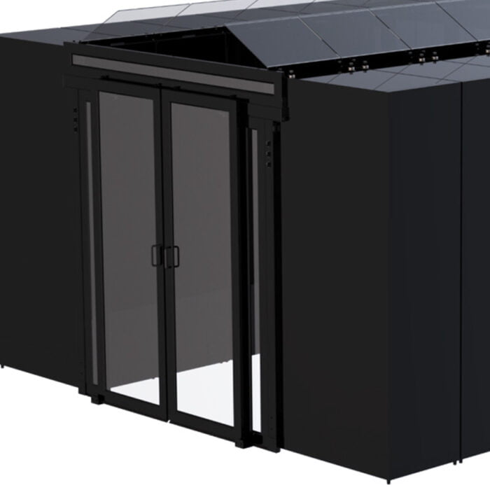 AisleLok Sliding Doors with Transom Window Installeds