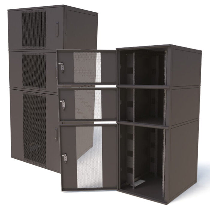 EDP 800mm wide 3 Compartment Co-Lo Rack