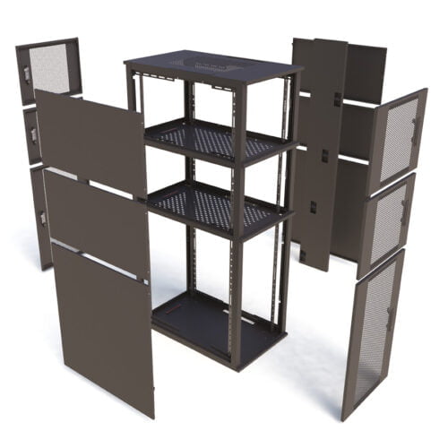 EDP 3 Compartment Co-Location Rack Exploded