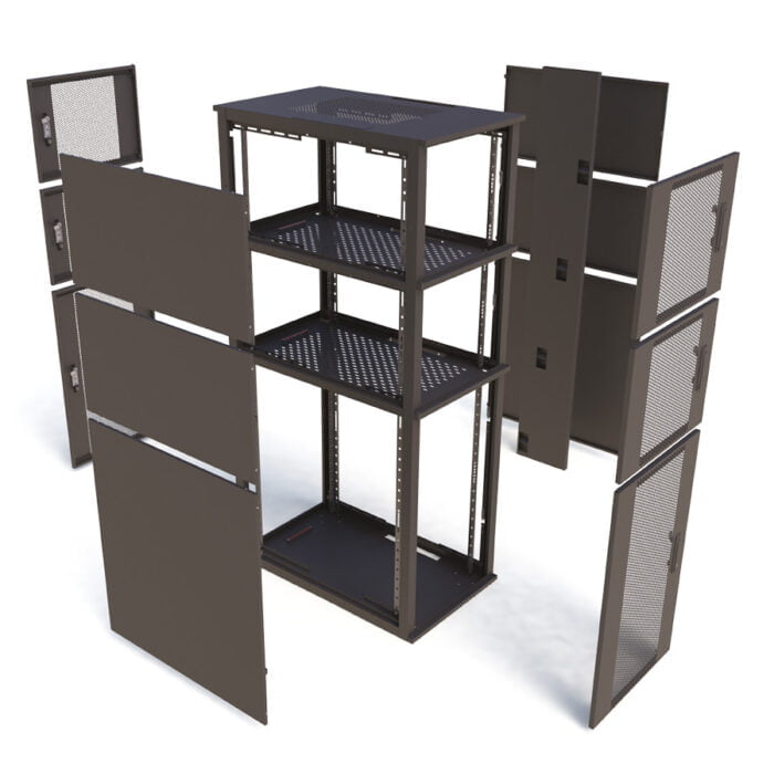 EDP 3 Compartment Co-Location Rack Exploded