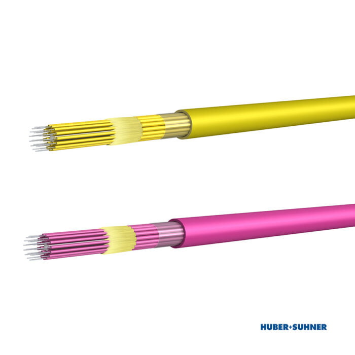 HUBER+SUHNER Optipack Base24 OS2 OM4 Multi-Fibre Breakout Cable
