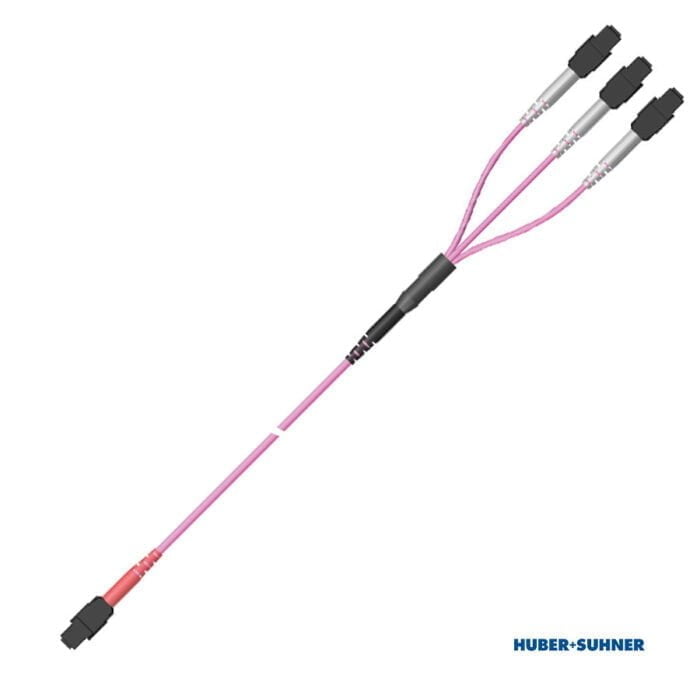 HUBER+SUHNER 1x Base-24 to 3x Base-8 MTP Conversion Harness