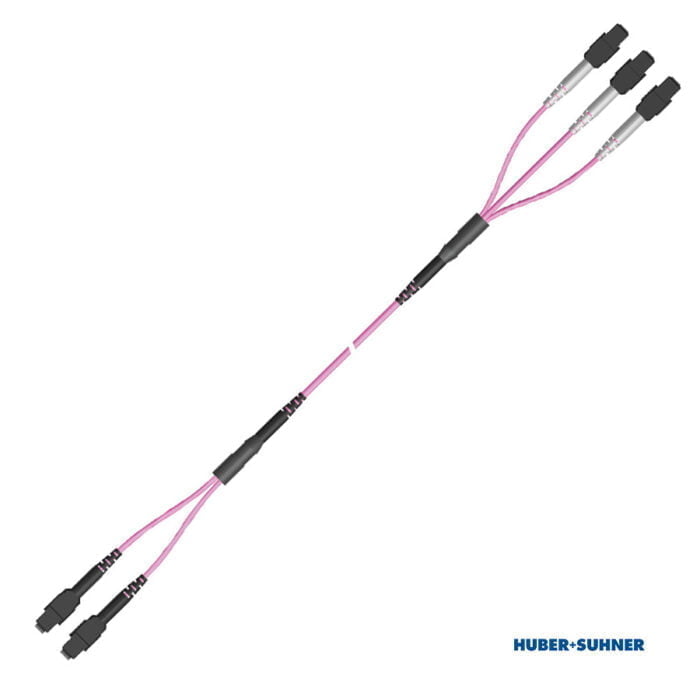 HUBER+SUHNER 2x Base-12 to 3x Base-8 MTP Conversion Harness