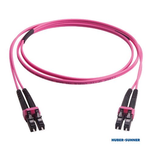HUBER+SUHNER LC-Duplex Classic-Clip OM4 Patch Cords
