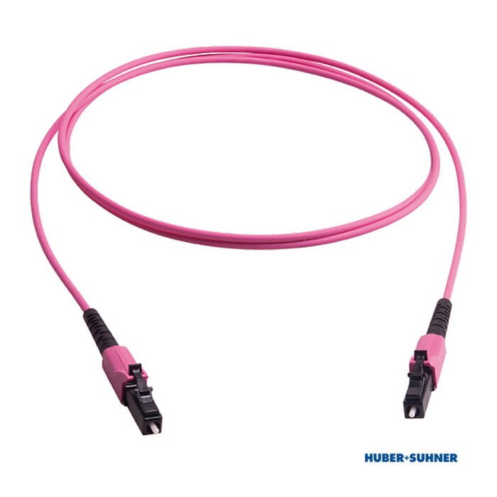 HUBER+SUHNER Multimode OM4 LC Push-Pull Simplex Patch Cords