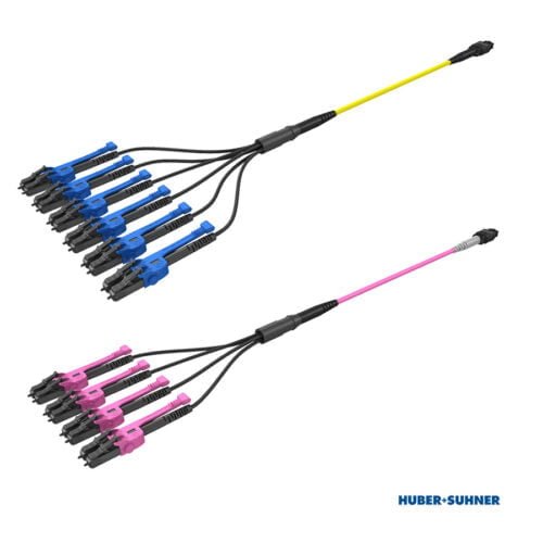 HUBER+SUHNER Optipack MTP-LC Fibre Transition Harness
