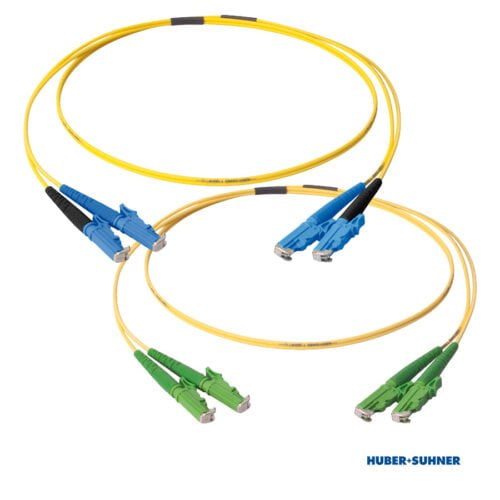 HUBER+SUHNER Singlemode UPC APC E2000 (LSH) Duplex Patch Cords