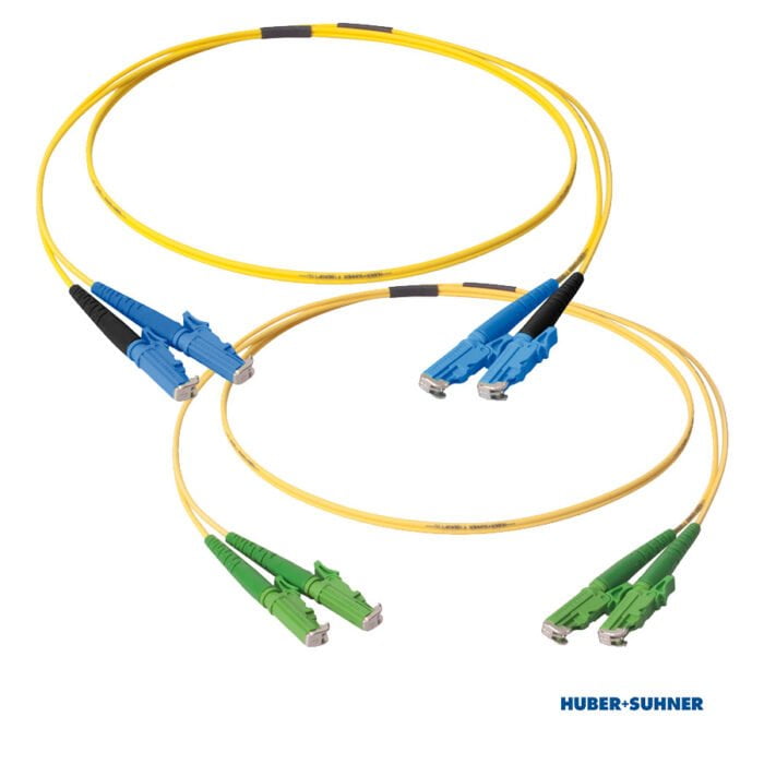 HUBER+SUHNER Singlemode UPC APC E2000 (LSH) Duplex Patch Cords