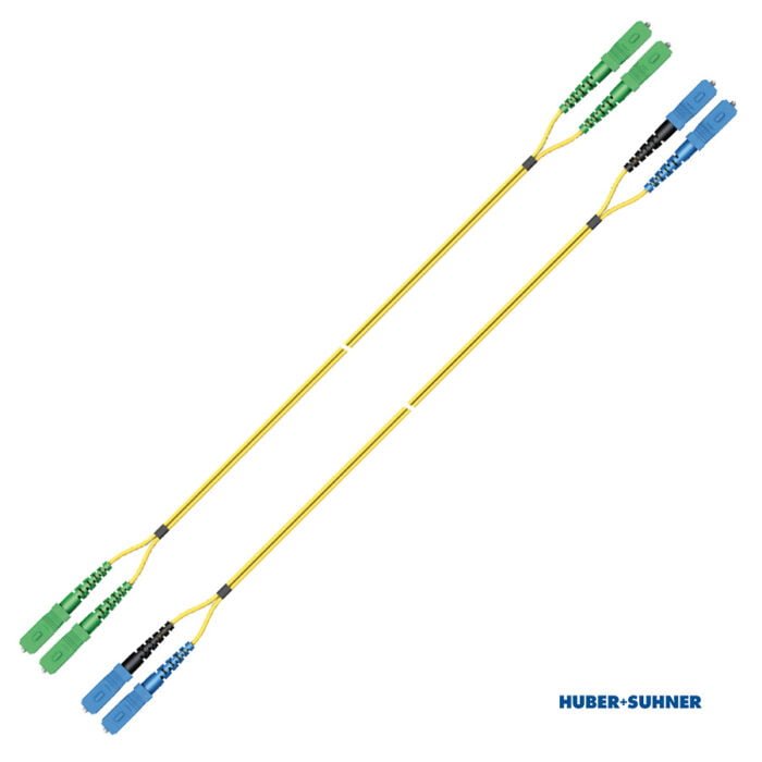 HUBER+SUHNER Singlemode UPC APC SC-Duplex Push-Pull Patch Cords