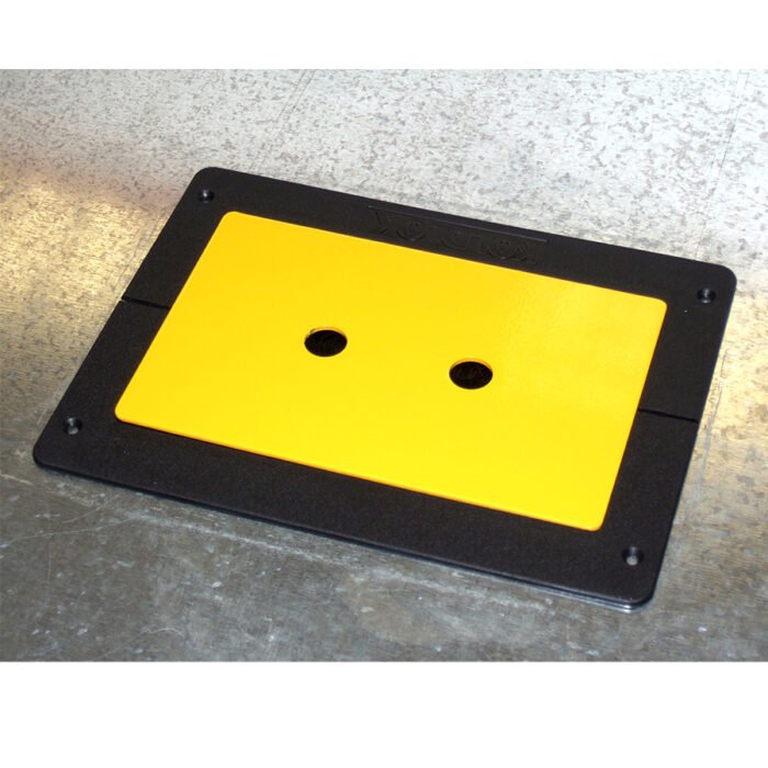 Safety Plate Installed Into A KoldLok Integral Floor Grommet