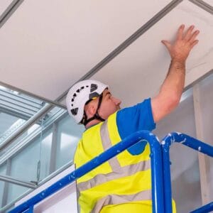 Suspended Ceiling with built-in Structural Grid - Bergvik Iso Flex-Grid